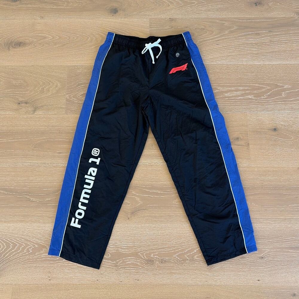 Aeropostale Formula 1 Grand Prix Men's Track Pants Size M Black Blue